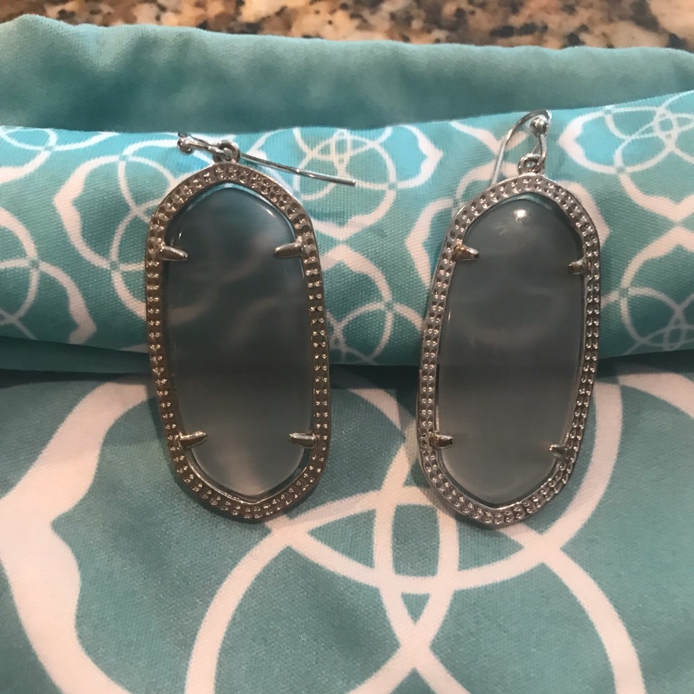 Kendra Scott Elle silver drop earrings